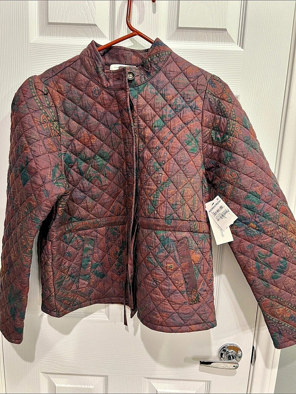 Treasure & Bond BurGundy Paisley in Burgundy Size Small